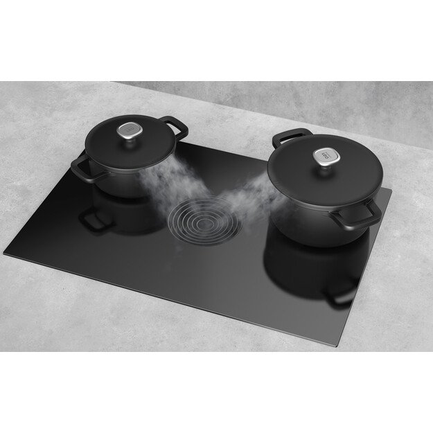 BergHOFF 20 cm troškintuvas - Phantom serija su silikoninėmis rankenomis ir stikliniu dangčiu su sieteliu 