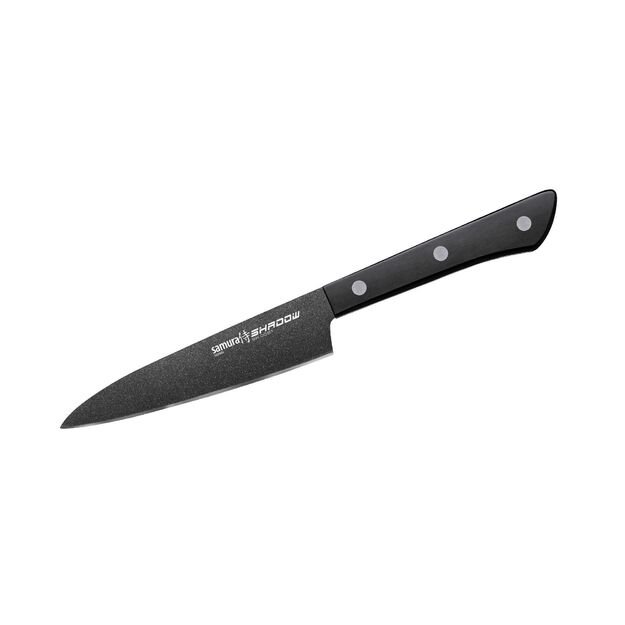 Samura SHADOW 4.7  Utility Knife - Japanese Steel with Black Non-Stick Coating for Effortless Kitchen Precision and Durability 