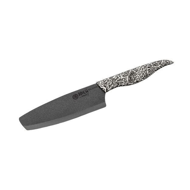 Samura INCA 6.5  Nakiri Knife - Premium Black Zirconia Ceramic Blade, Japanese Steel, Ideal for Precision Vegetable Cutting in the Kitchen 
