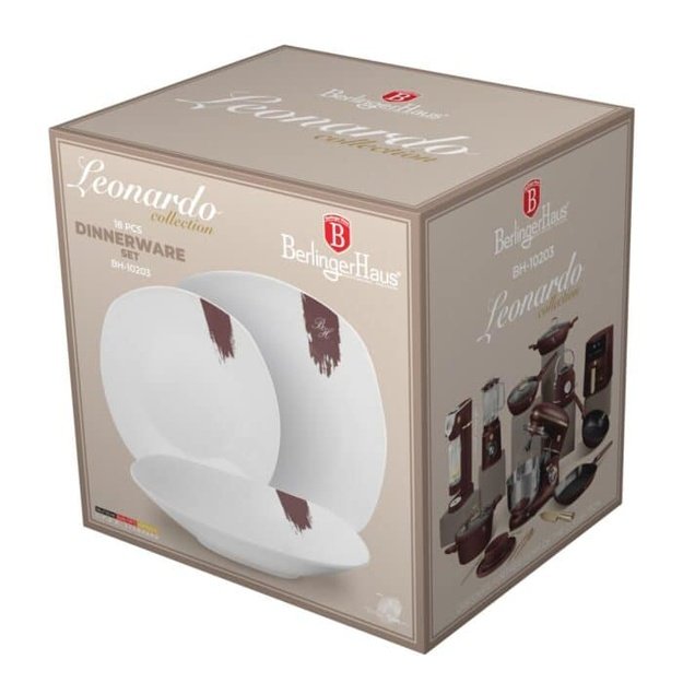 Berlinger Haus BH-10203 Leonardo porcelianinių lėkščių rinkinys 18 dalių