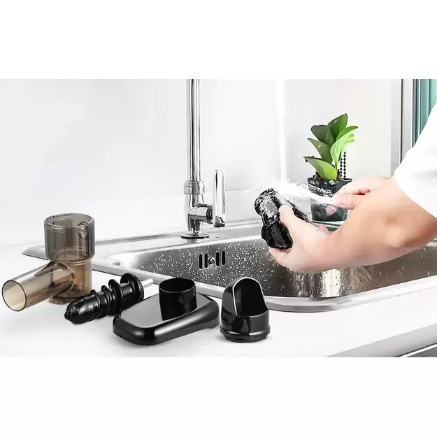 AMZCHEF lėtaeigė sulčiaspaudė 4in1, juoda, GM3001-BK 6