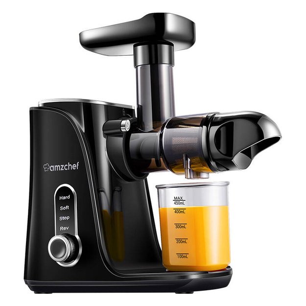 AMZCHEF lėtaeigė sulčiaspaudė 4in1, juoda, GM3001-BK