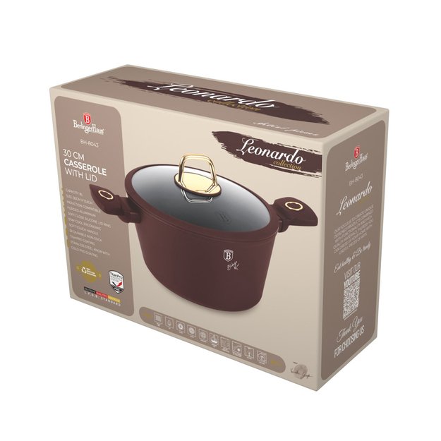 Puodas su dangčiu 30 cm / 8 L Berlinger Haus Leonardo BH-8043