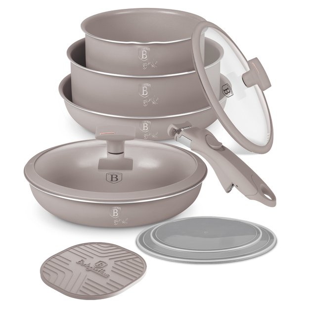 Puodų ir keptuvių rinkinys 9 dalių Berlinger Haus Taupe BH-8255