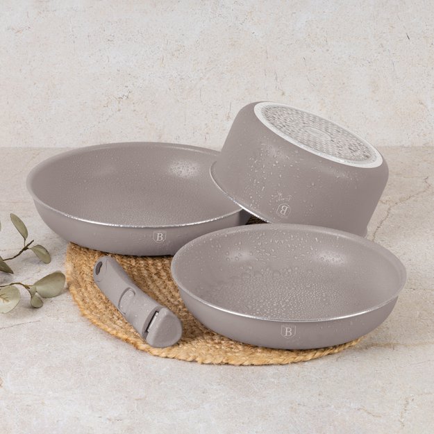 Puodų ir keptuvių rinkinys 9 dalių Berlinger Haus Taupe BH-8255