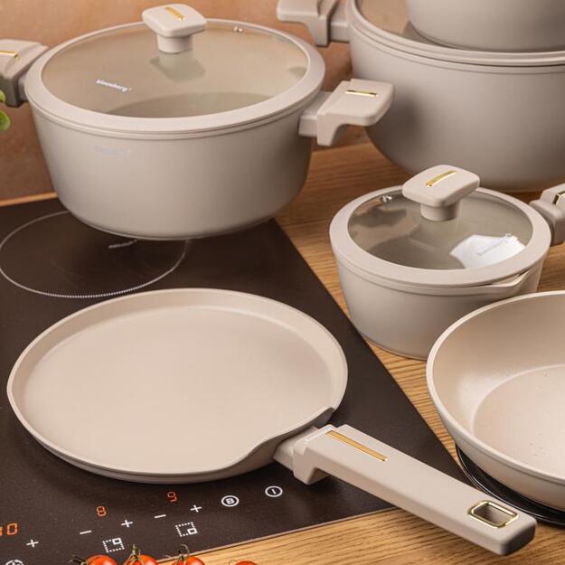 Klausberg KB-7967 12 dalių puodų ir keptuvių rinkinys, smėlio spalvos 6