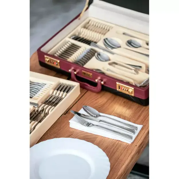 Klasikinio dizaino blizgaus plieno stalo įrankių rinkinys 72 vnt. KINGHoff KH-3515 5