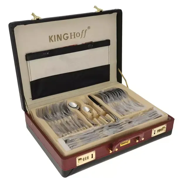 Klasikinio dizaino blizgaus plieno stalo įrankių rinkinys 72 vnt. KINGHoff KH-3515 6