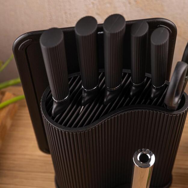 Peilių rinkinys su stovu ir pjaustymo lentele 8 dalių Klausberg KB-7977 5