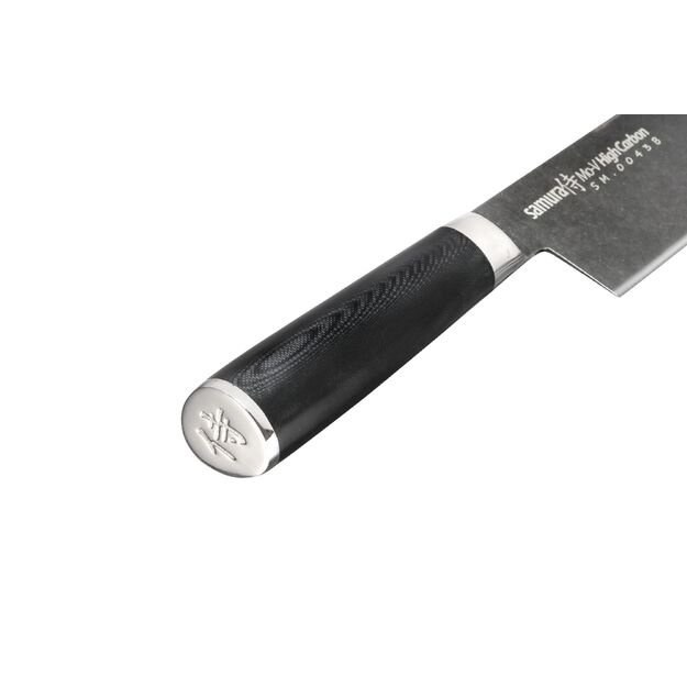 Samura MO-V Stonewashed Nakiri Knife - 6.6 inch (167mm) | Premium Japanese Steel Chef s Knife for Precise Vegetable Cutting 